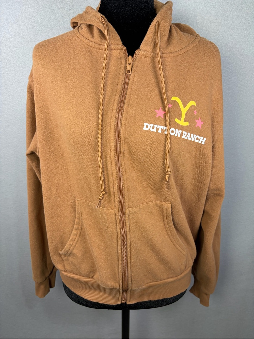 Dutton Ranch Women's Tan Zip-Up Hoodie